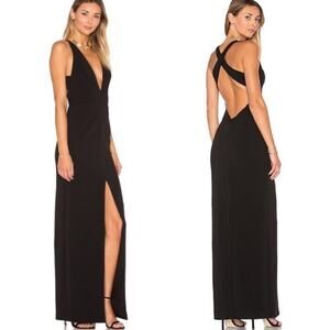 Lovers + Friends Black Aries Gown Sz 6 MSRP $220
